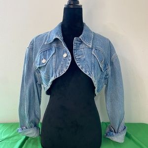 Zara Crop Top Denim Jacket